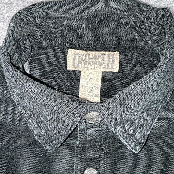Duluth Trading Men's M Black Hanger Bender Fire Hose Fleece Lined Shirt Jacket - Picture 3 of 7